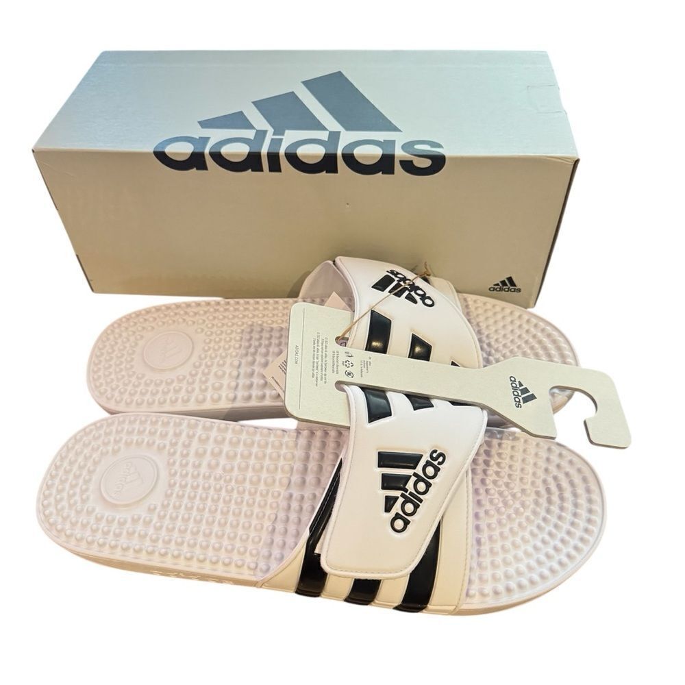 Adidas Men’s Black/White Adissage Slides
